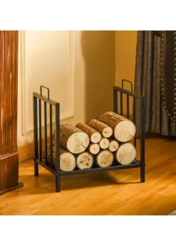 Outsunny Metal Firewood Log Holder Firewood Rack