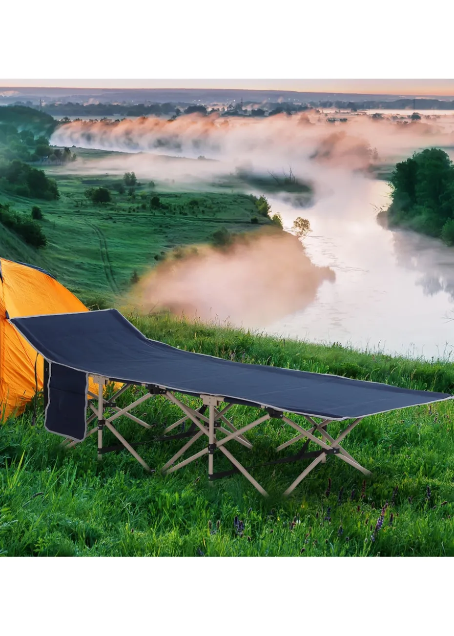 Outsunny Single Foldable Camping Bed (190cm x 68cm x 52cm)