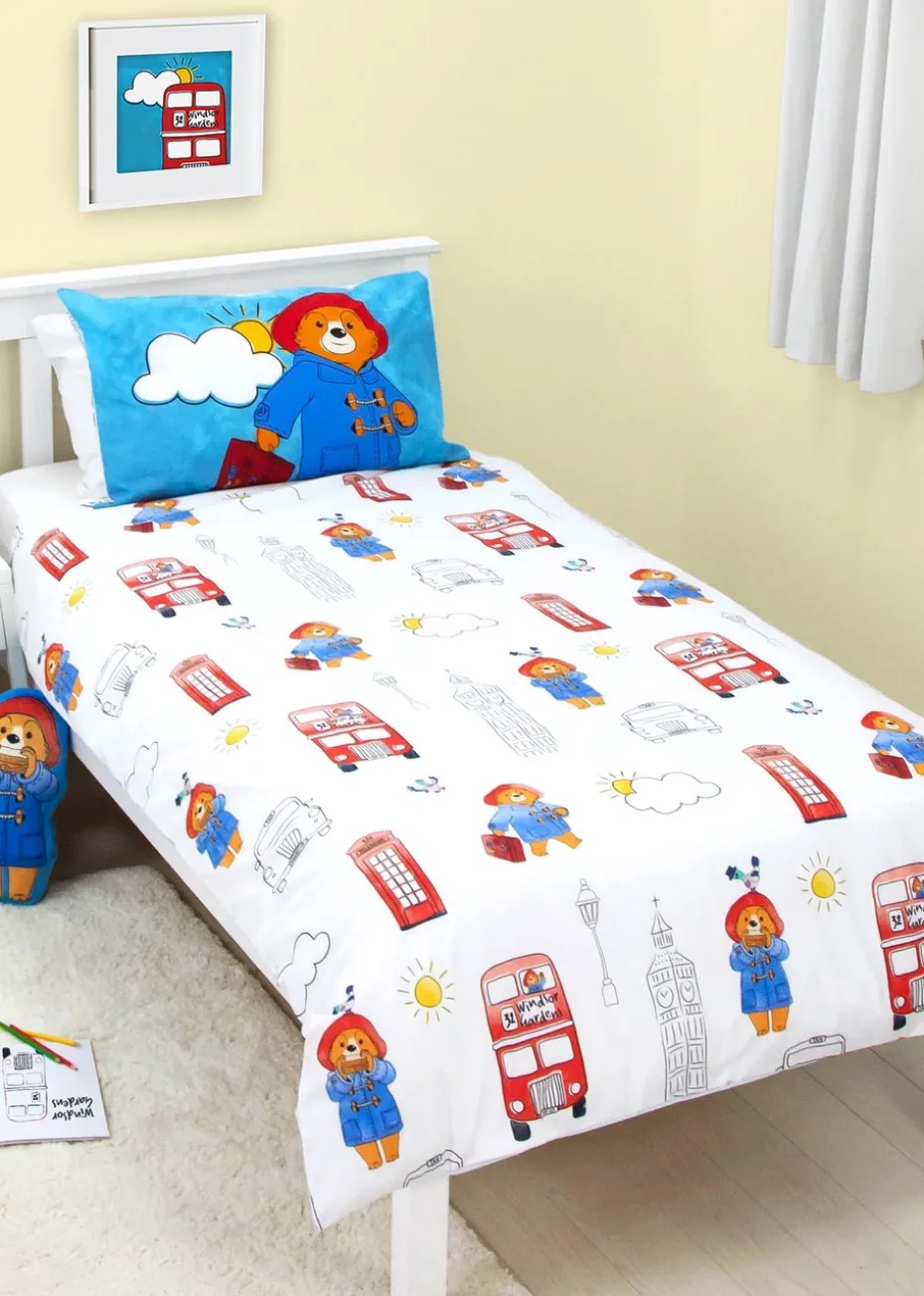 Paddington Bus Station Reversible Polycotton Duvet Set