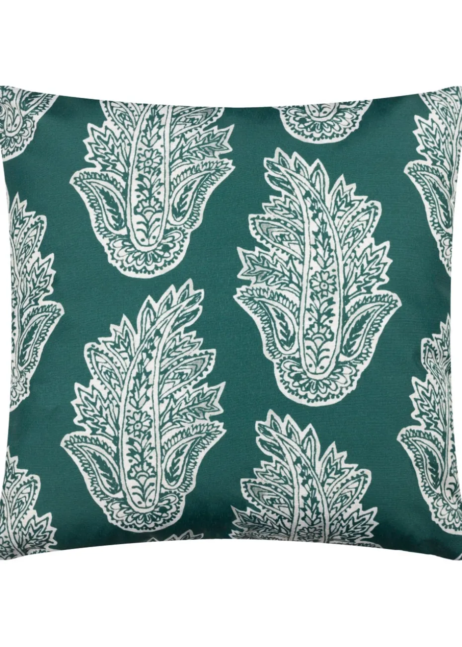 Paoletti Kalindi Paisley Outdoor Filled Cushion (43cm x 43cm x 8cm)