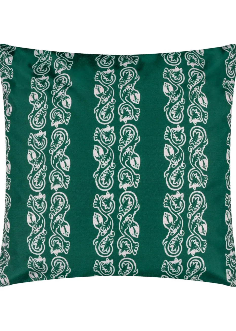 Paoletti Kalindi Stripe Outdoor Filled Cushion (55cm x 55cm x 8cm)