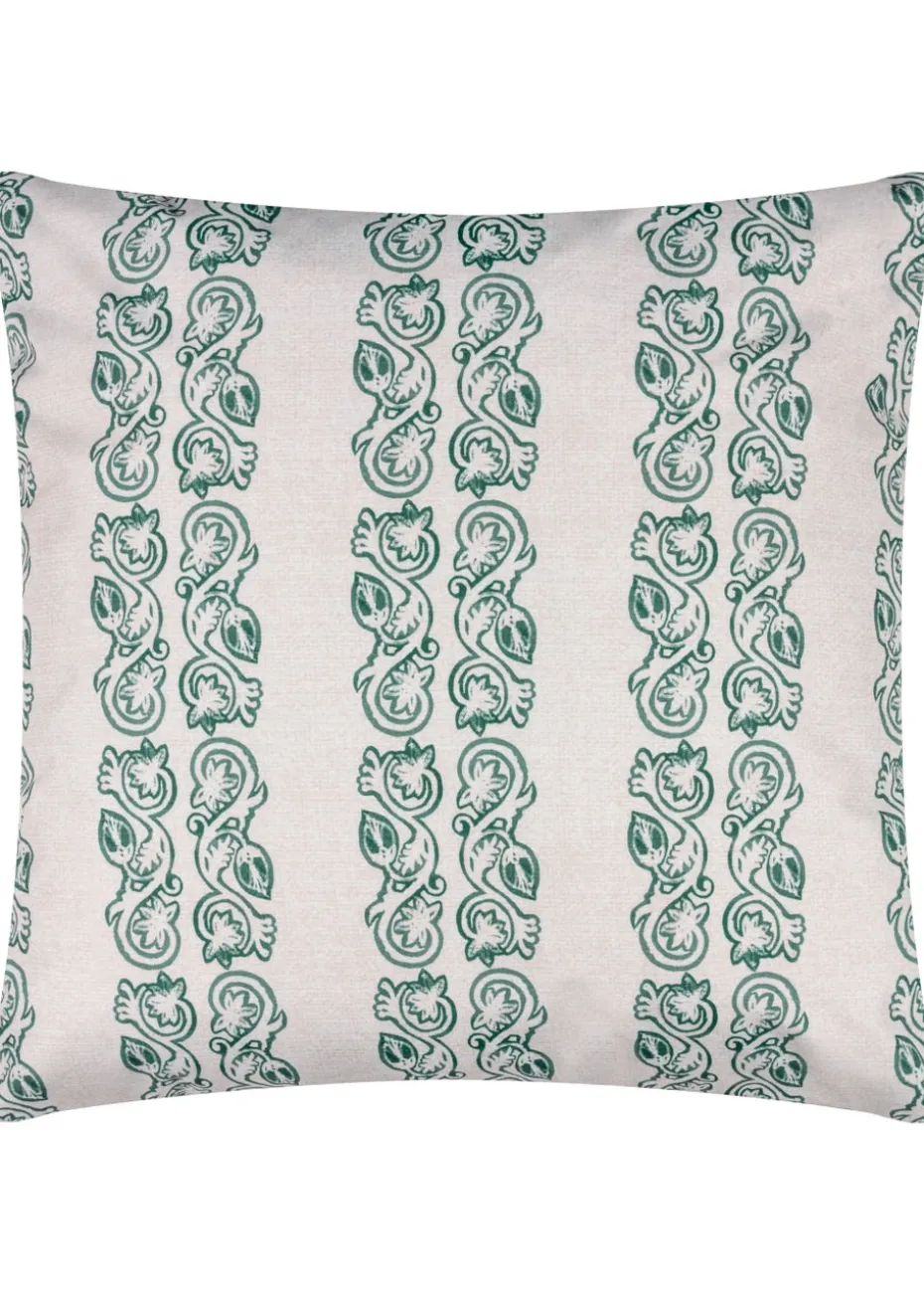 Paoletti Kalindi Stripe Outdoor Filled Cushion (55cm x 55cm x 8cm)