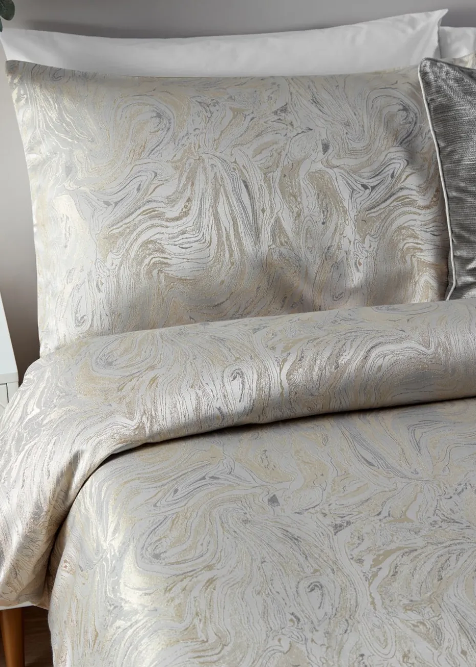Paoletti Marble Jacquard Duvet Cover