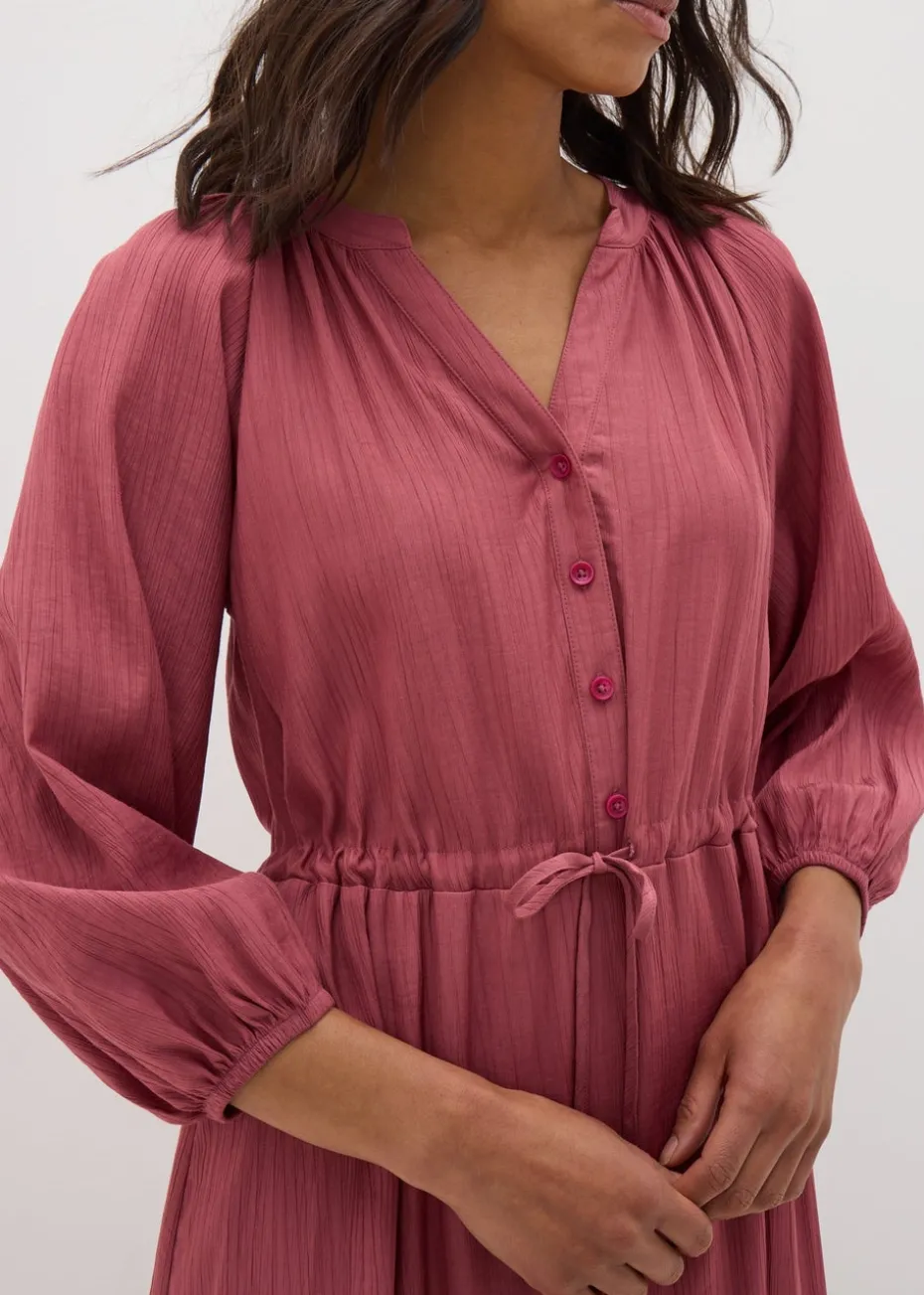Papaya Petite Pink Raglan Shirt Midi Dress
