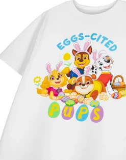 Paw Patrol Eggs-cited Pups Kids White T-Shirt (3-8 Years)
