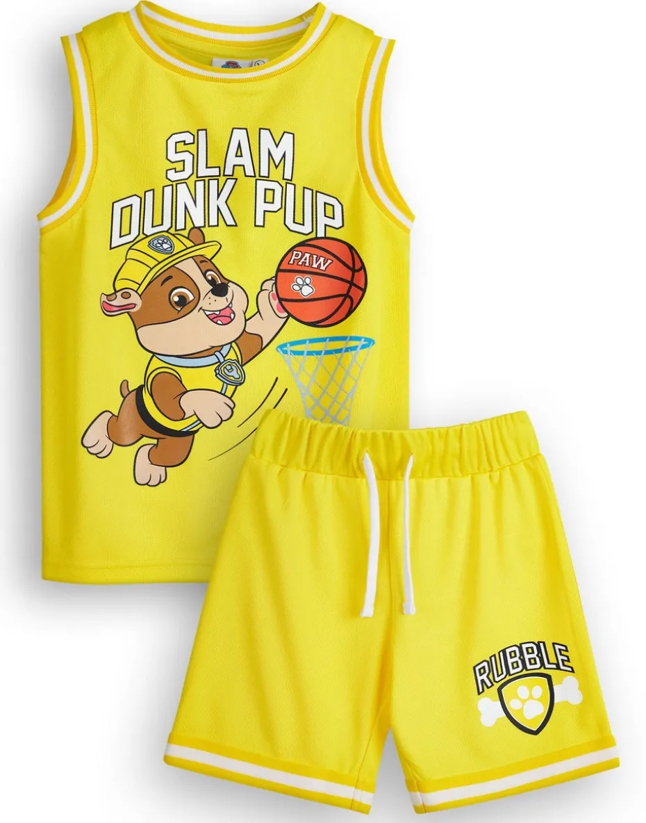 Paw Patrol Rubble Kids Yellow Basketball Set (2-7 Years)