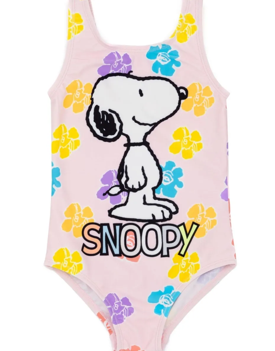 Peanuts Snoopy Kids Pink 1 Piece Swimsuit (18 Months-8 Years)