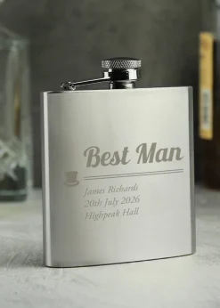 Personalised Best Man Hip Flask