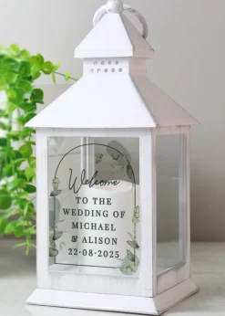 Personalised Memento Company Botanical Wedding Lantern