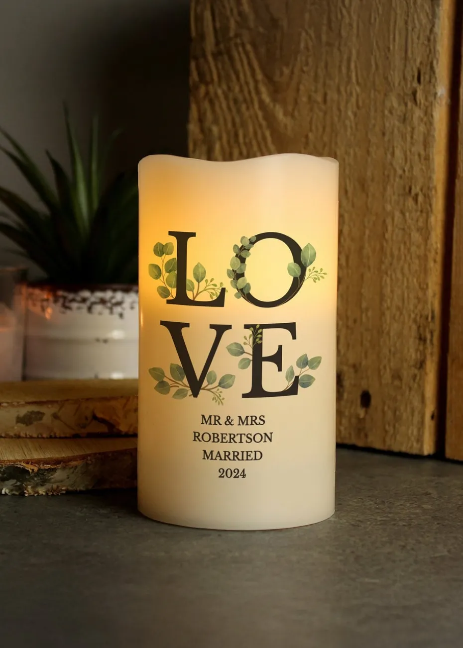 Personalised Memento Company LOVE LED Candle
