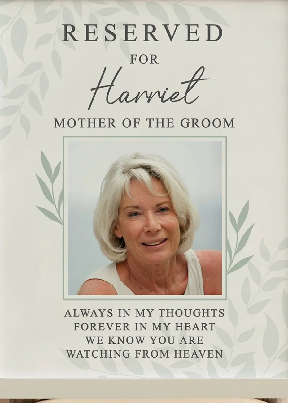 Personalised Memento Company Reserved for Memorial Poster Framed Print