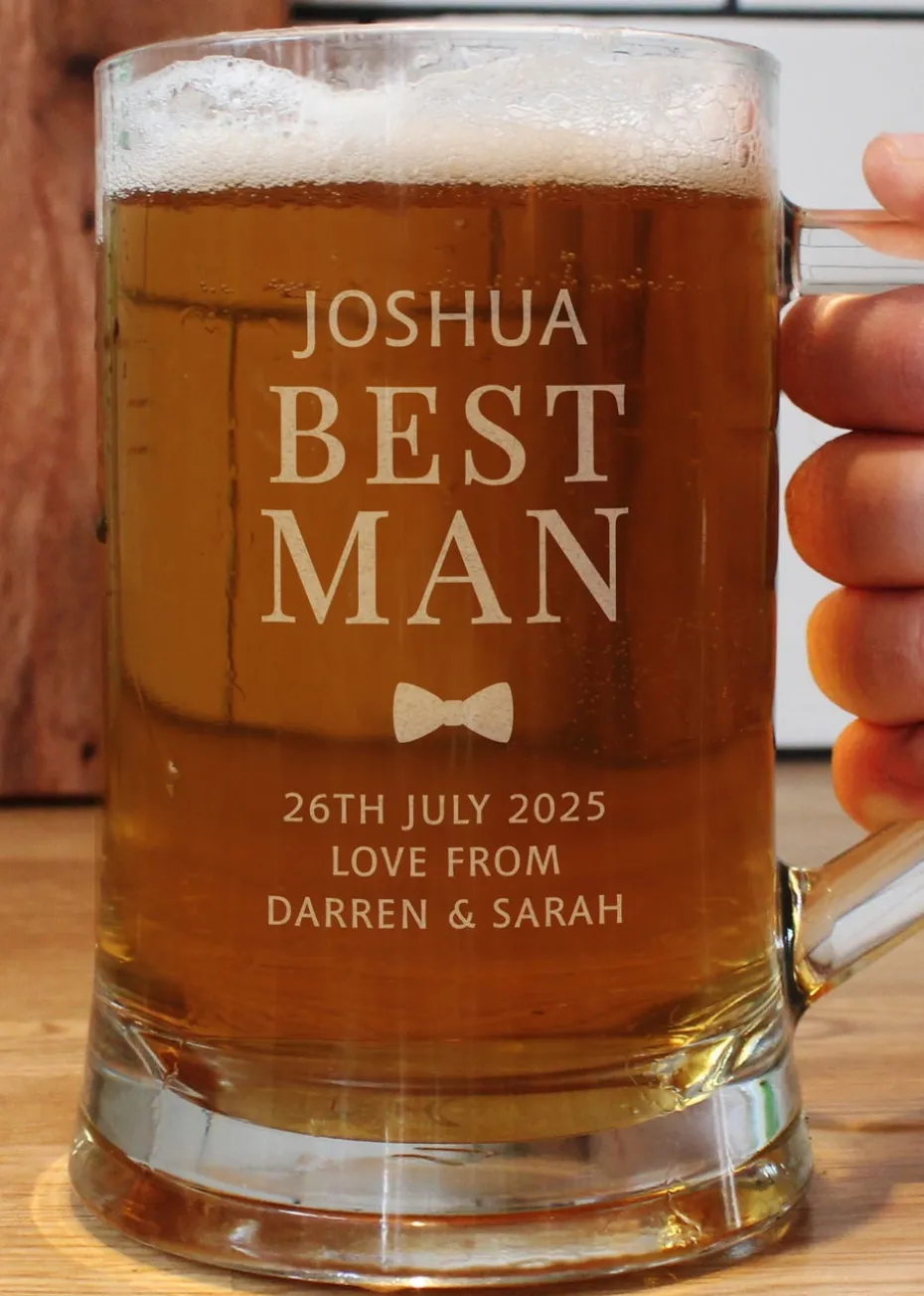 Personalised Memento Company Best Man Pint Stern Tankard