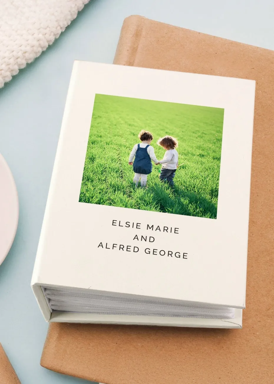 Personalised Memento Company Photo Upload 6x4 Ivory Photo Album with Sleeves