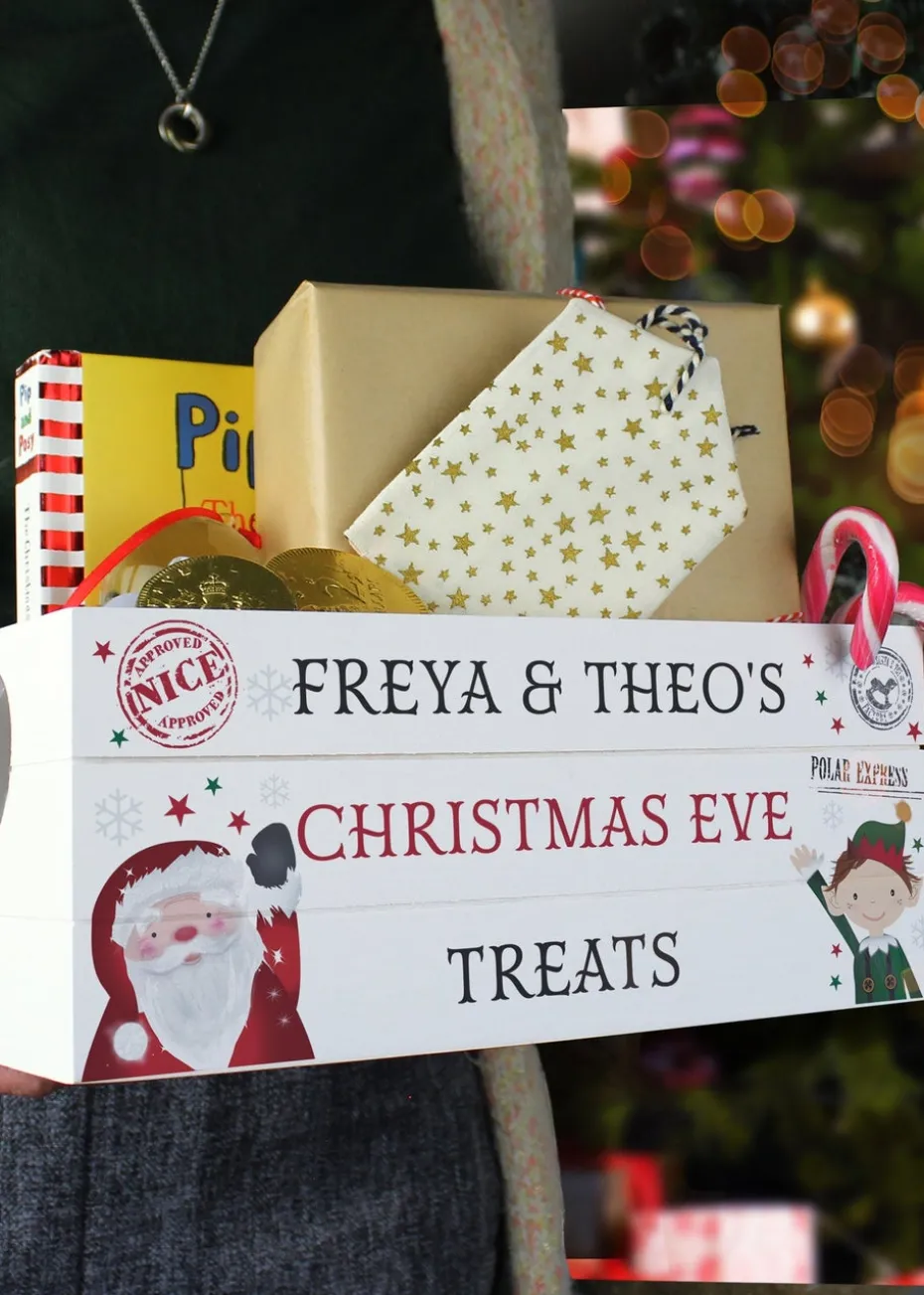 Personalised Memento Company White Wood Christmas Crate