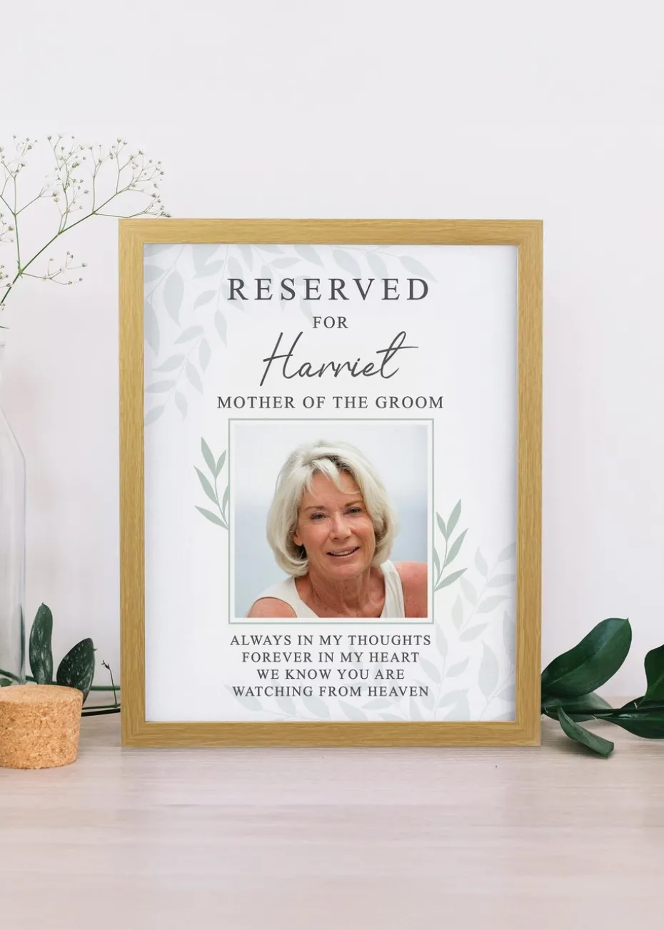 Personalised Memento Company Reserved For Memorial Poster Framed Print