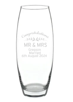 Personalised Memento Company Clear Classic Bullet Vase