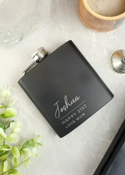 Personalised Memento Company Free Text Script Hip Flask