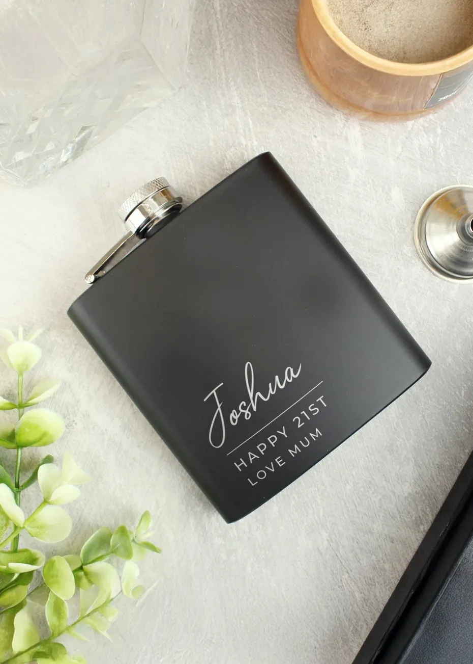 Personalised Memento Company Free Text Script Hip Flask