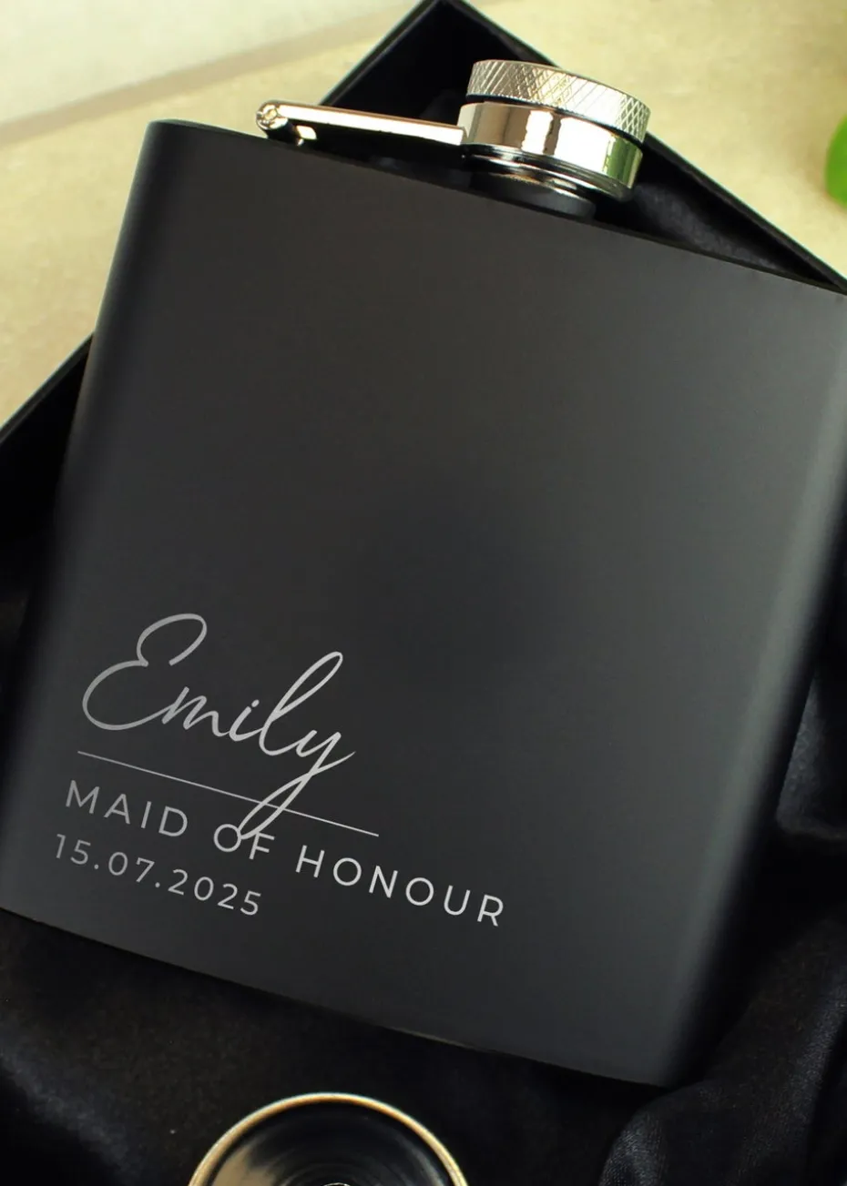 Personalised Memento Company Free Text Script Hip Flask
