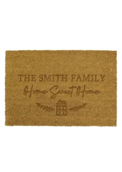 Personalised Memento Company Home Sweet Home Rectangle Brown Indoor mat