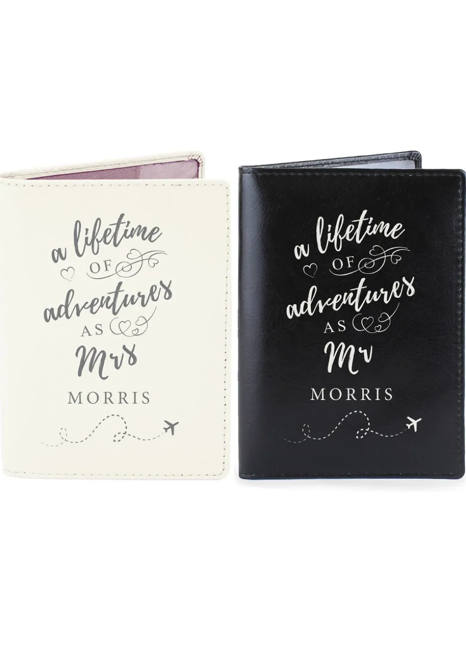 Personalised Memento Company Cream Lifetime of Adventures Couples Passports