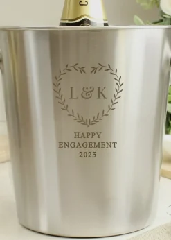 Personalised Memento Company Botanical Stainless Steel Ice Bucket