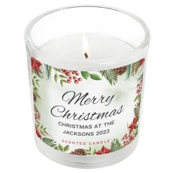 Personalised Memento Company Cream Christmas Scented Jar Candle