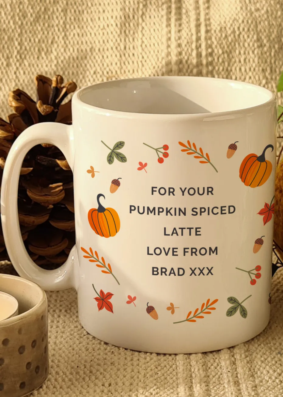 Personalised Memento Company White Pumpkin Mug