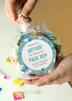 Personalised Memento Company Page Boy Sweet Jar