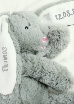Personalised Memento Company Grey Bunny Rabbit Soft Toy
