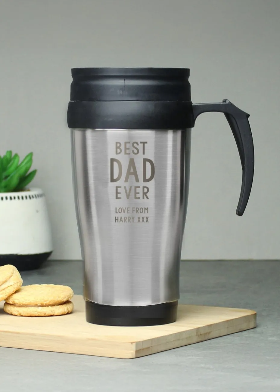 Personalised Memento Company Silver Travel Mug