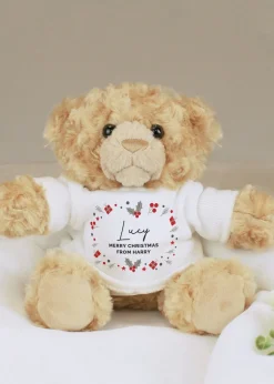 Personalised Memento Company Brown Christmas Teddy Bear
