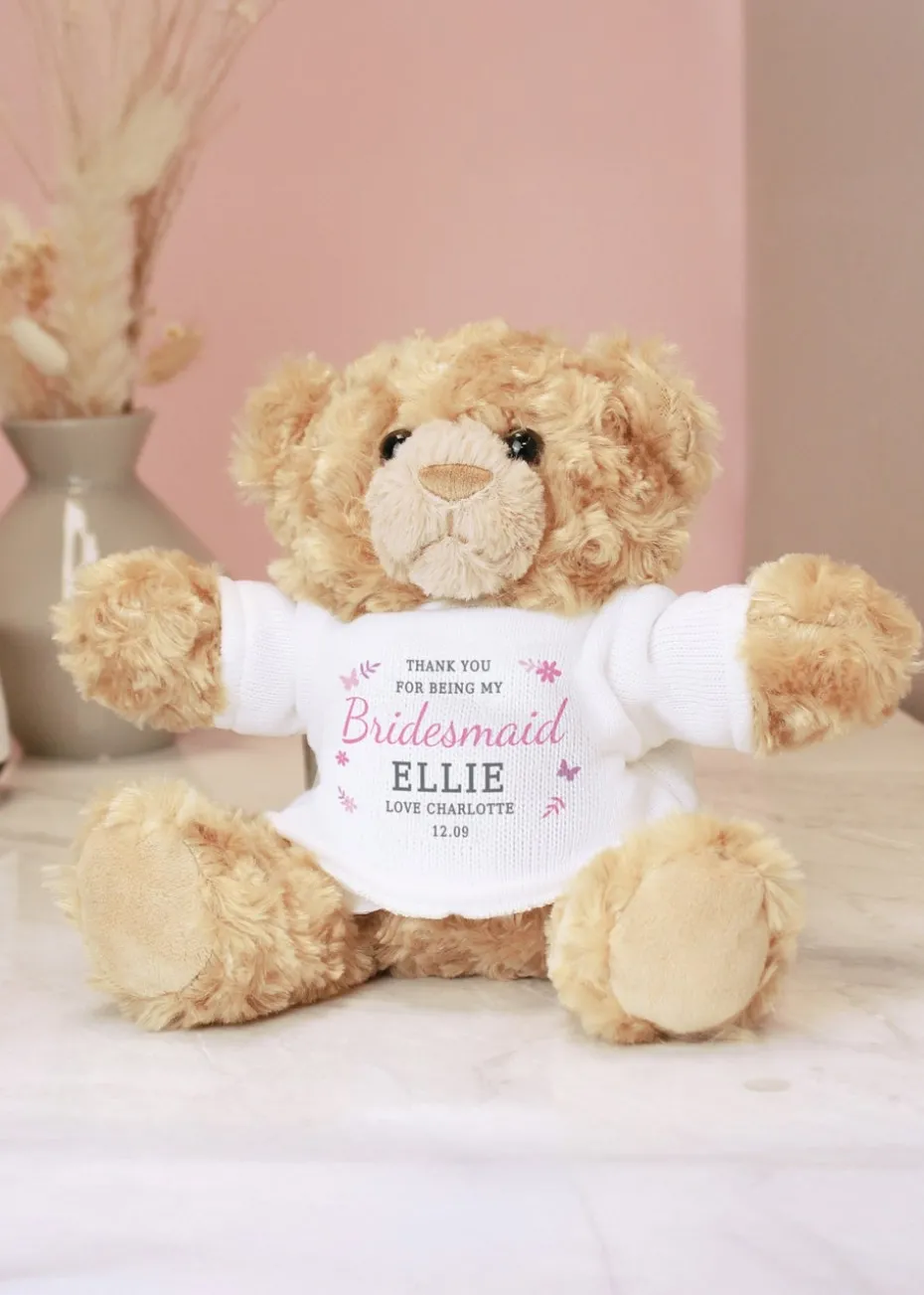 Personalised Memento Company Name Brown Teddy Bear