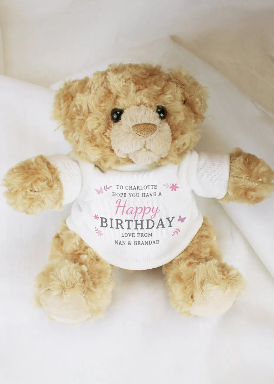 Personalised Memento Company Name Brown Teddy Bear