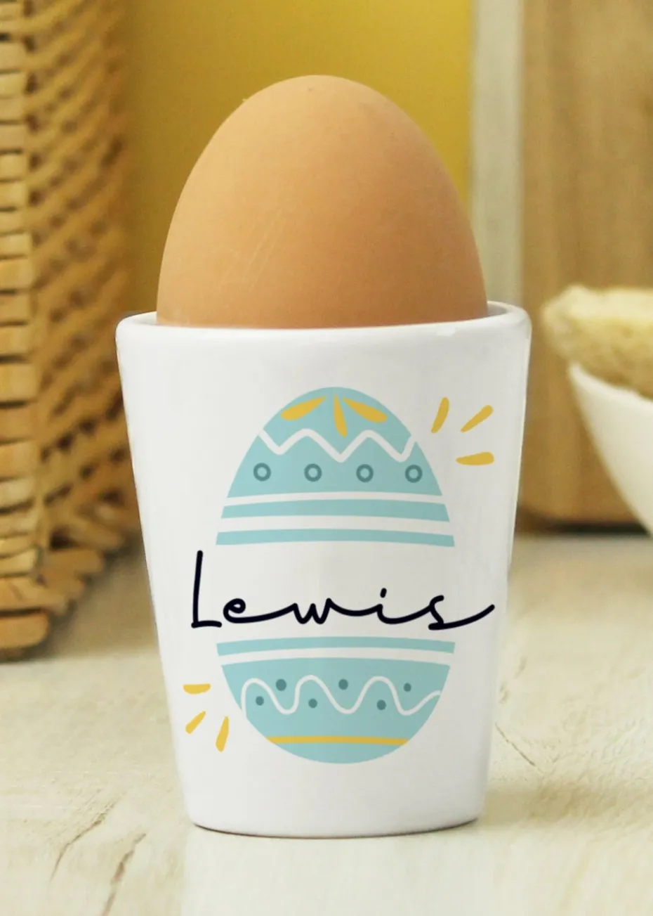 Personalised Memento Company White Easter Egg Cup