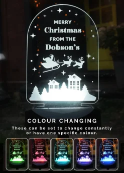 Personalised Memento Company Black Christmas Outdoor Solar Light