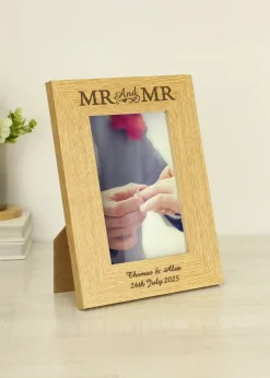 Personalised Memento Company Finish 6x4 Mr & Mr Photo Frame