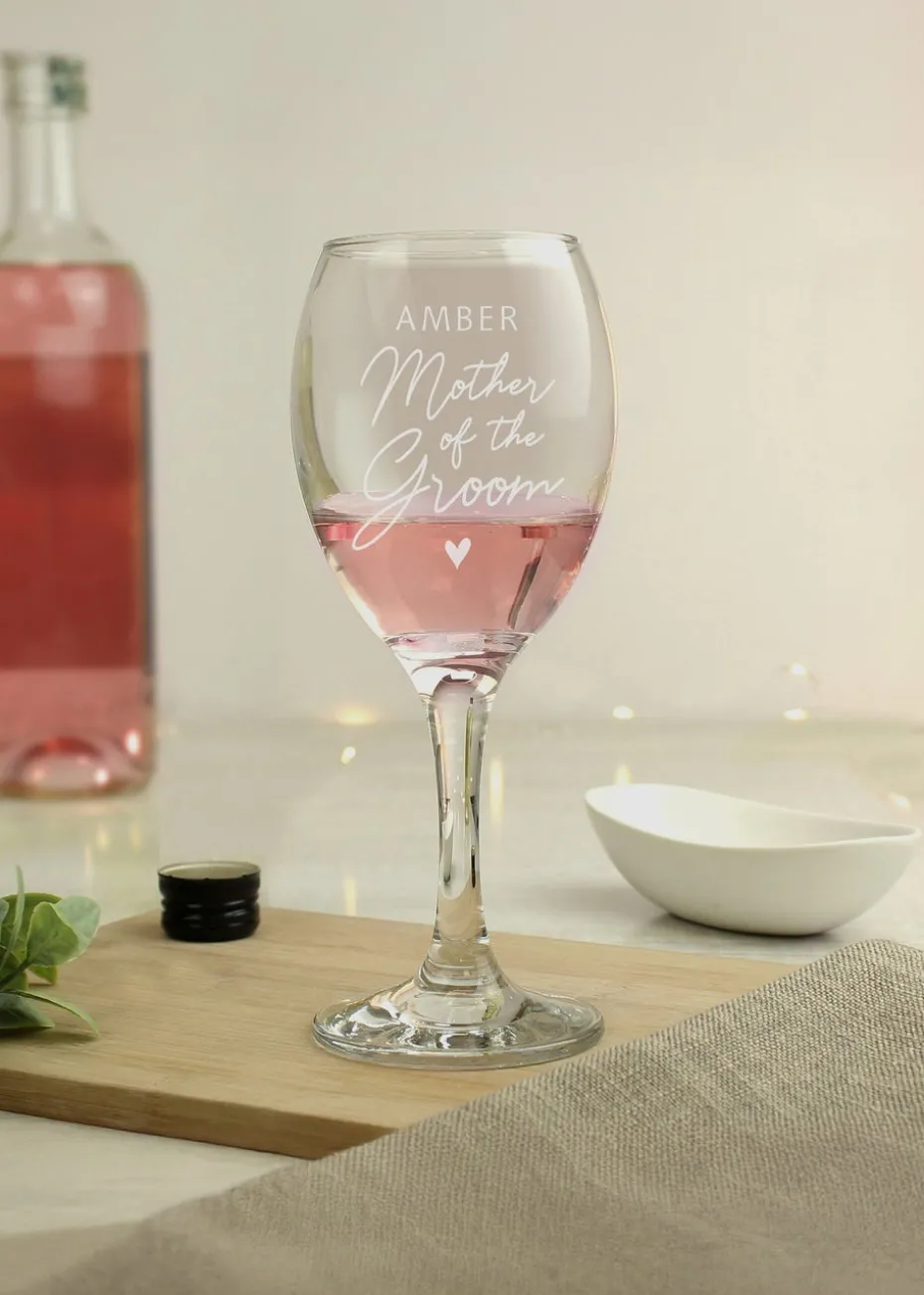 Personalised Memento Company Mother of the Groom Wine Glass
