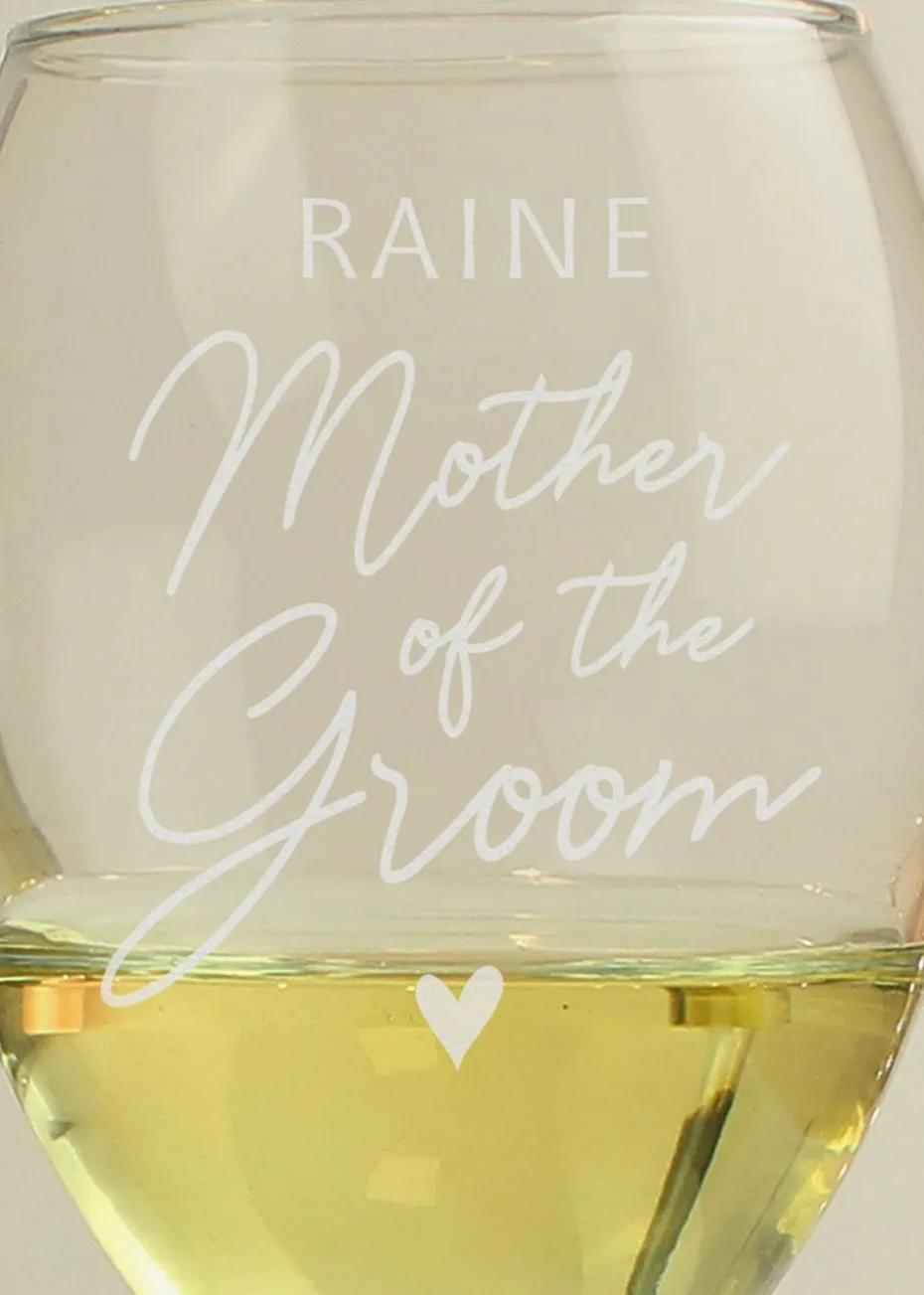 Personalised Memento Company Mother of the Groom Wine Glass