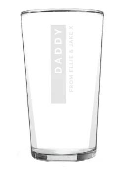 Personalised Memento Company Clear Free Text Pint Glass