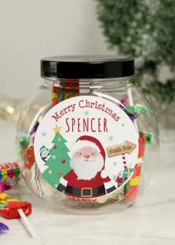 Personalised Memento Company Clear Santa Sweet Jar