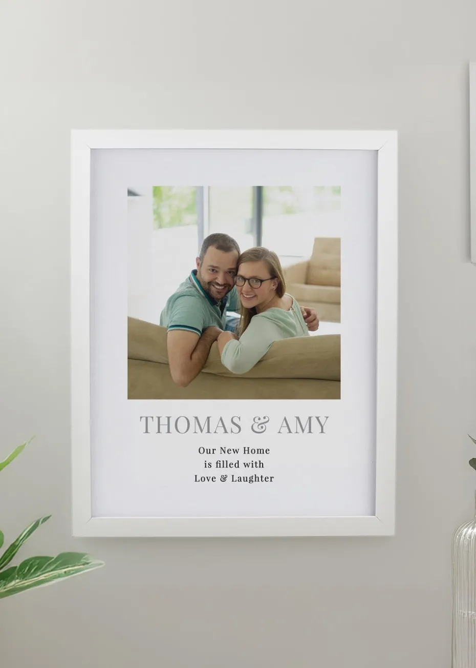 Personalised Memento Company Square Photo Upload White Poster Frame