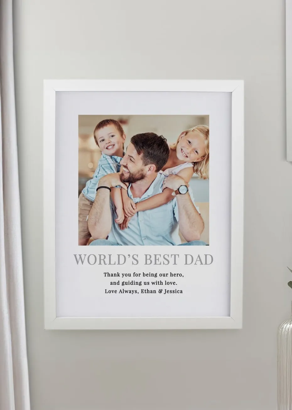 Personalised Memento Company Square Photo Upload White Poster Frame