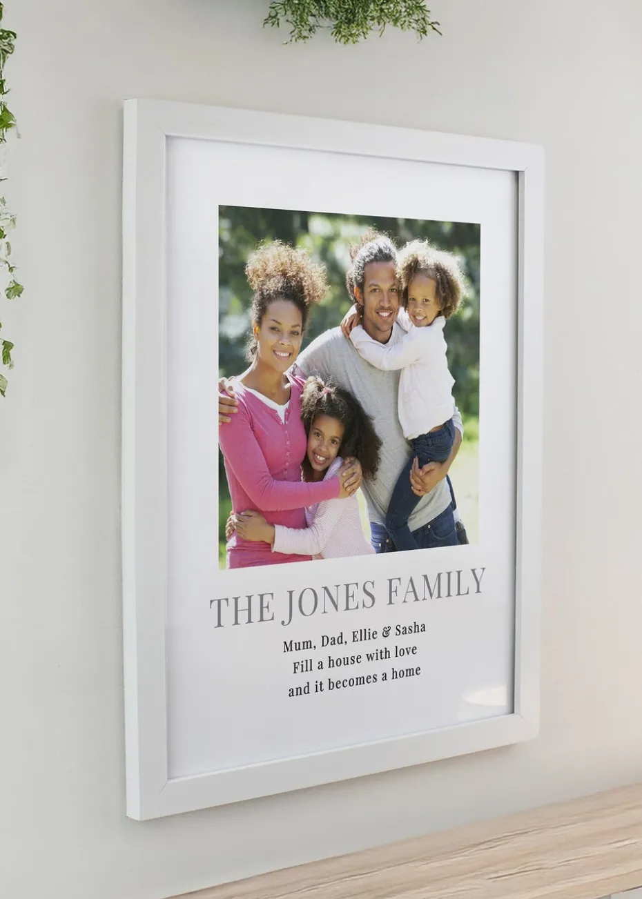 Personalised Memento Company Square Photo Upload White Poster Frame