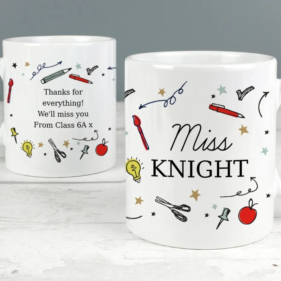 Personalised Memento Company White School Teachers Mug