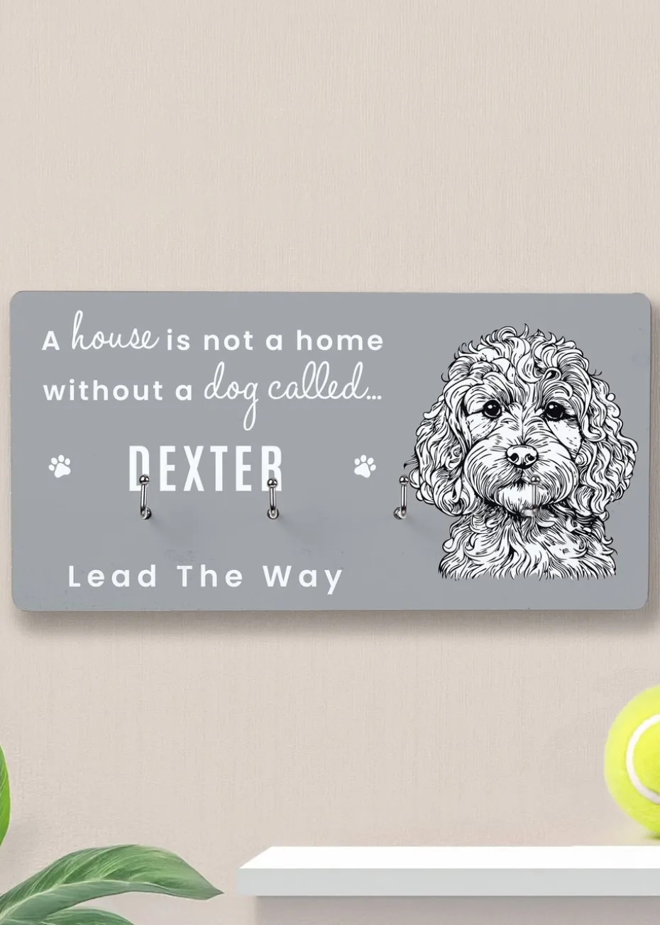 Personalised Memento Company Cockapoo Grey Lead Hooks