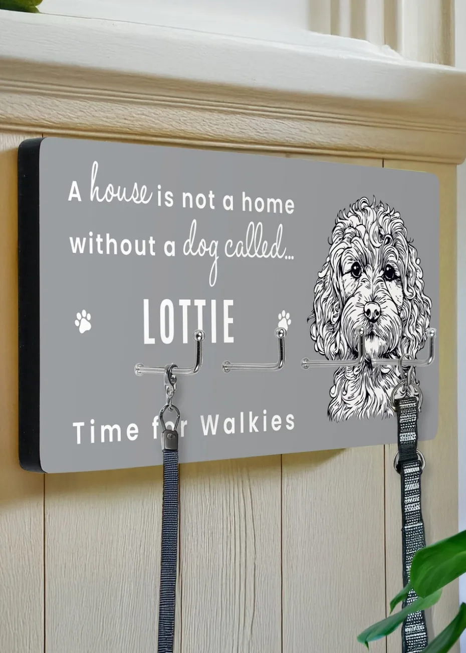 Personalised Memento Company Cockapoo Grey Lead Hooks