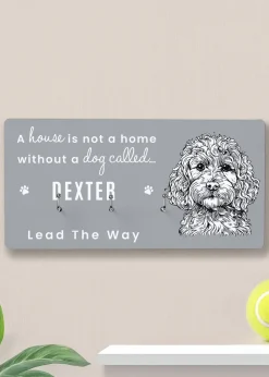 Personalised Memento Company Cockapoo Grey Lead Hooks