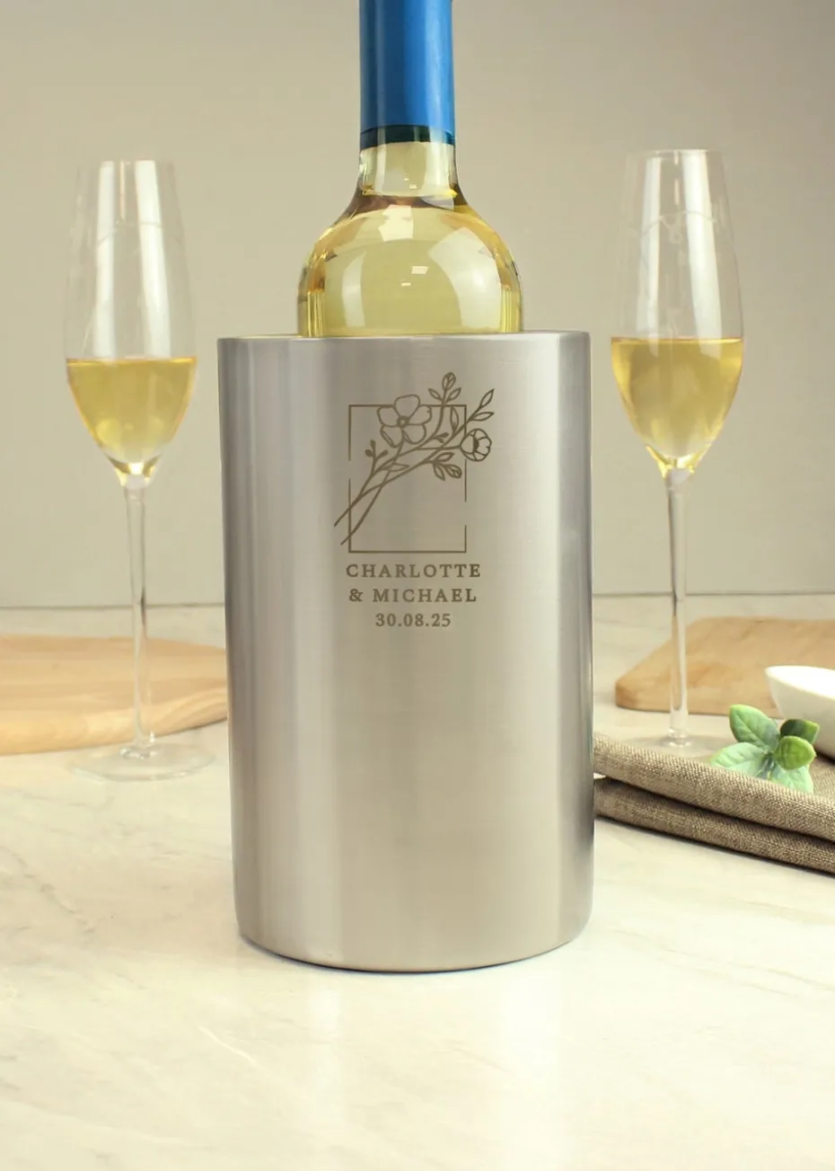 Personalised Memento Company Botanical Wine Cooler