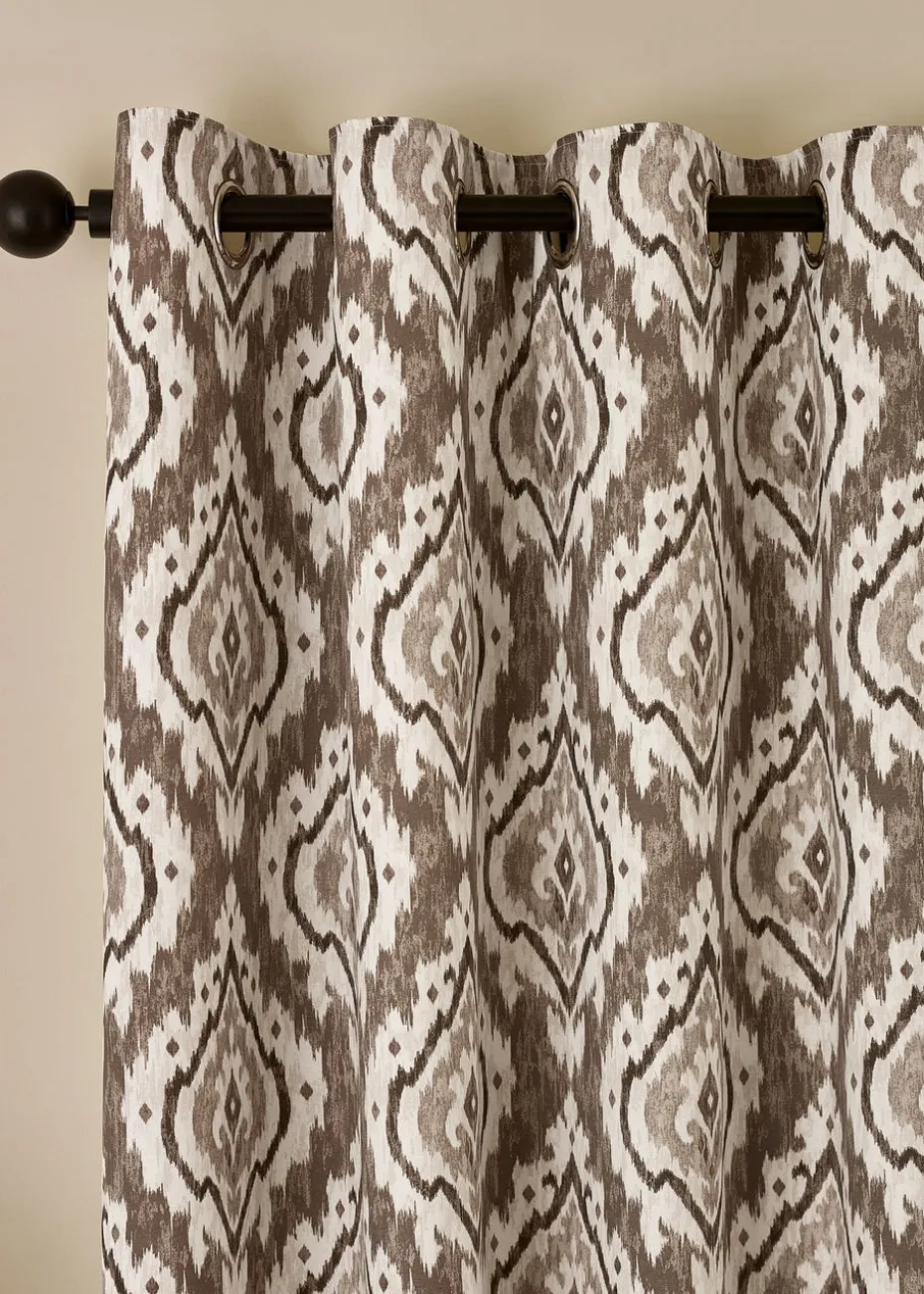 Pineapple Elephant Suri Geo Lined Eyelet Curtains